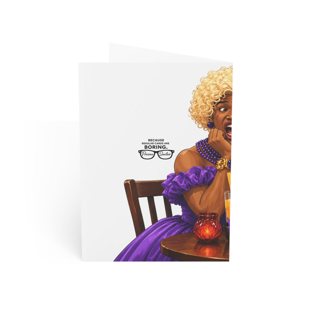 FUNNY In Living Color card (blank inside)- any occasion