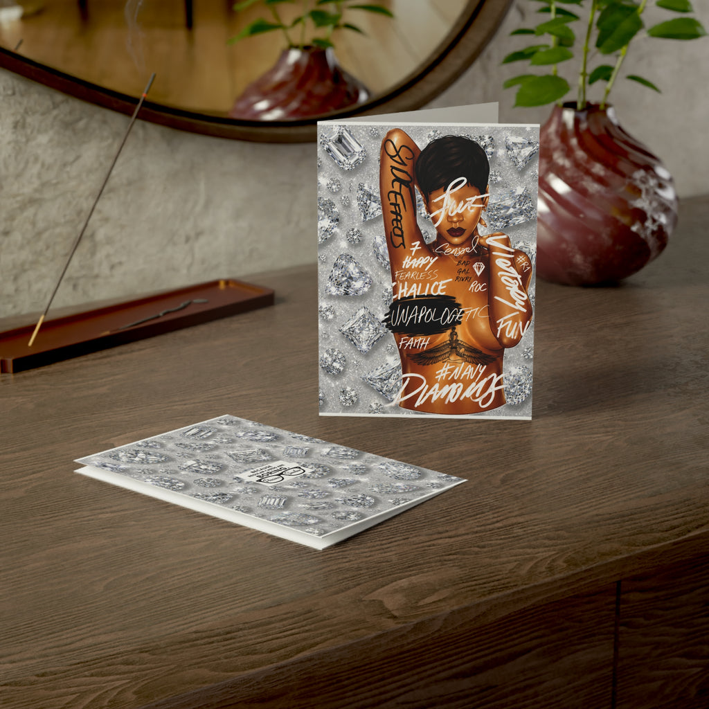 Diamond-  Rihanna inspired card (Blank Interior)
