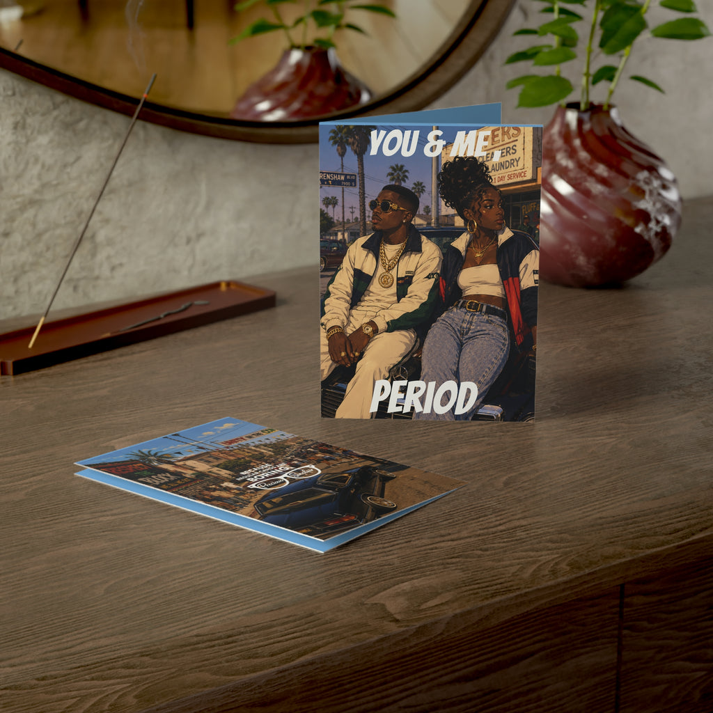 You & Me Period-  Couples Card (Blank Interior)