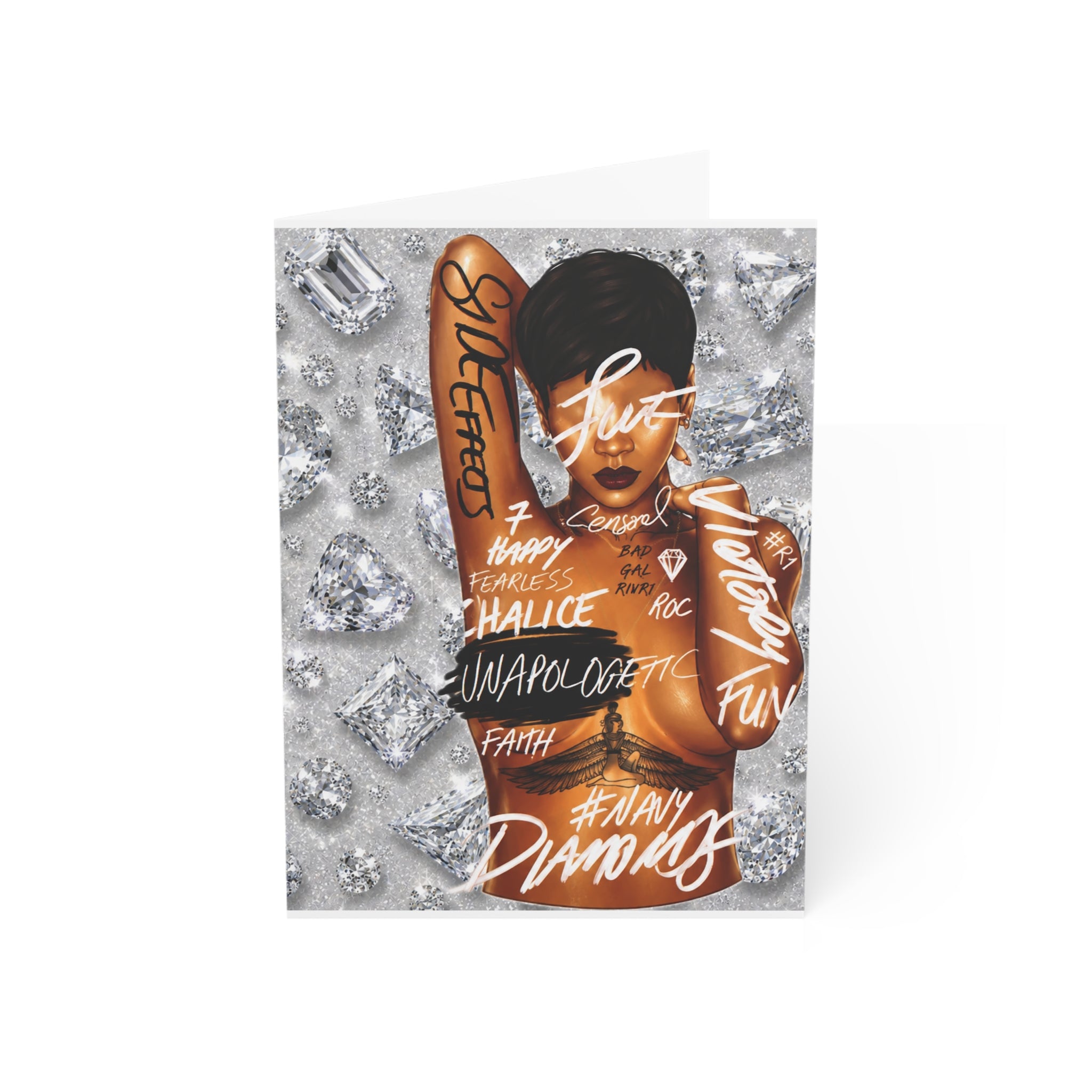 Diamond-  Rihanna inspired card (Blank Interior)