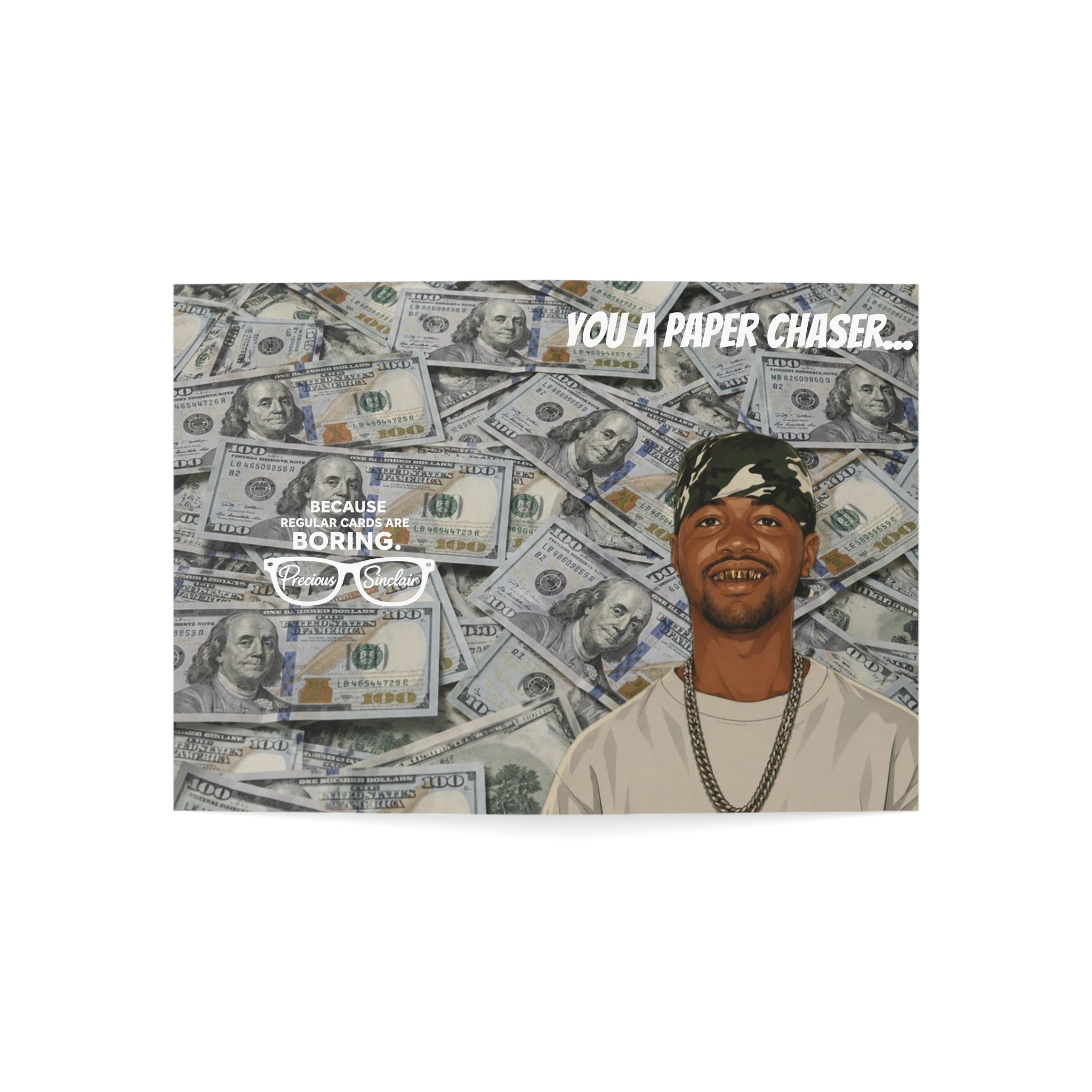 "Paper Chaser" Greeting Card / Affirmation card/ Uplifting Card