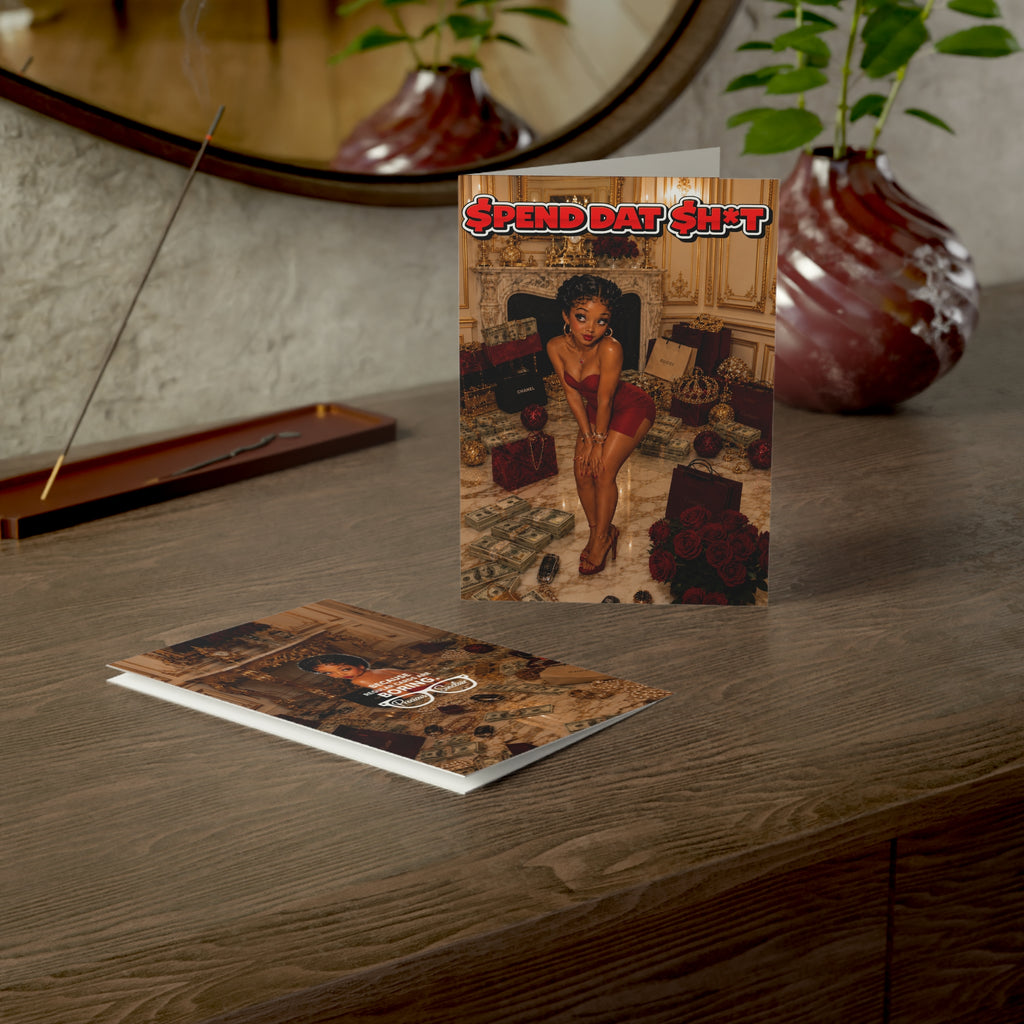 Greeting Card — “Spend Dat” Luxury Chocolate Betty Boop card (Blank interior)