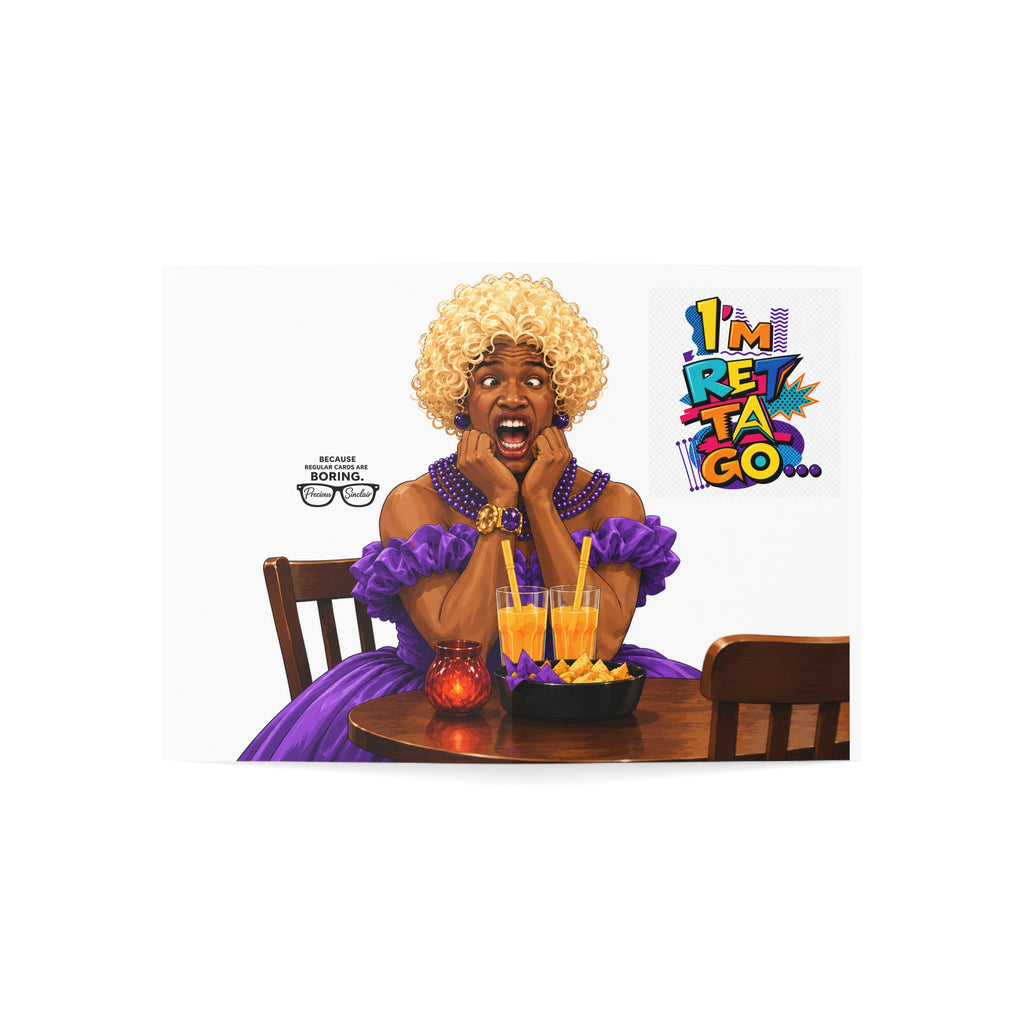 FUNNY In Living Color card (blank inside)- any occasion