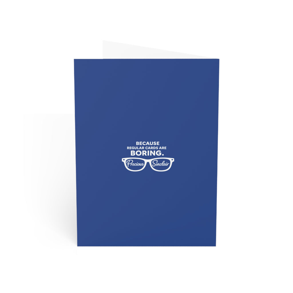 Greeting Card — "Because Regular Cards Are Boring" Elegant Tuxedo Couple Design (1/10/30/50 pcs)