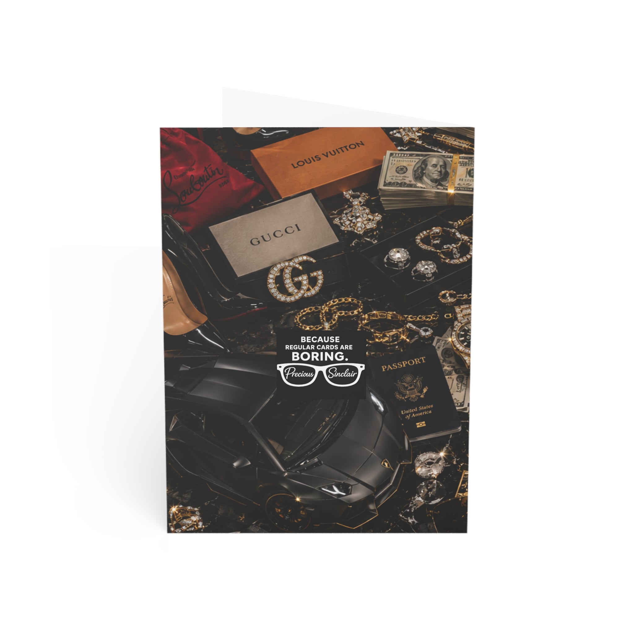 “Spend dat” Luxury Greeting card (BLANK INTERIOR)