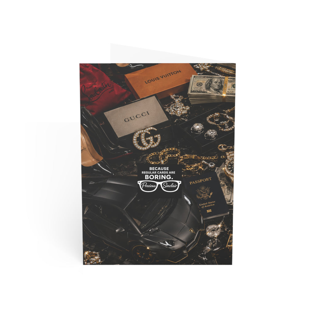 “Spend dat” Luxury Greeting card (BLANK INTERIOR)